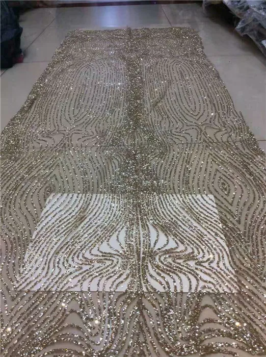 

Luxury gold with glitter French tulle cloth net lace fabric for evening dress UN115(5yards/lot)can make many color