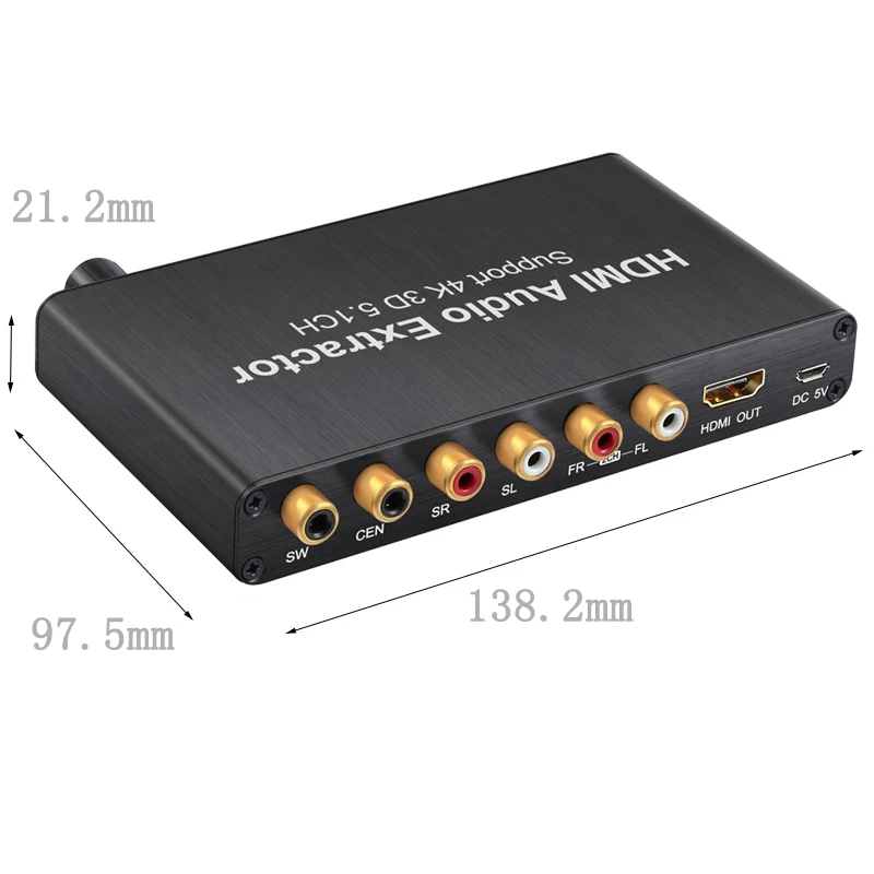 Neoteck HDMI аудио экстрактор поддержка AC-3/DTS 4K 3D сплиттер HDMI в HDMI с оптическим Toslink SPDIF аудио конвертер DAC