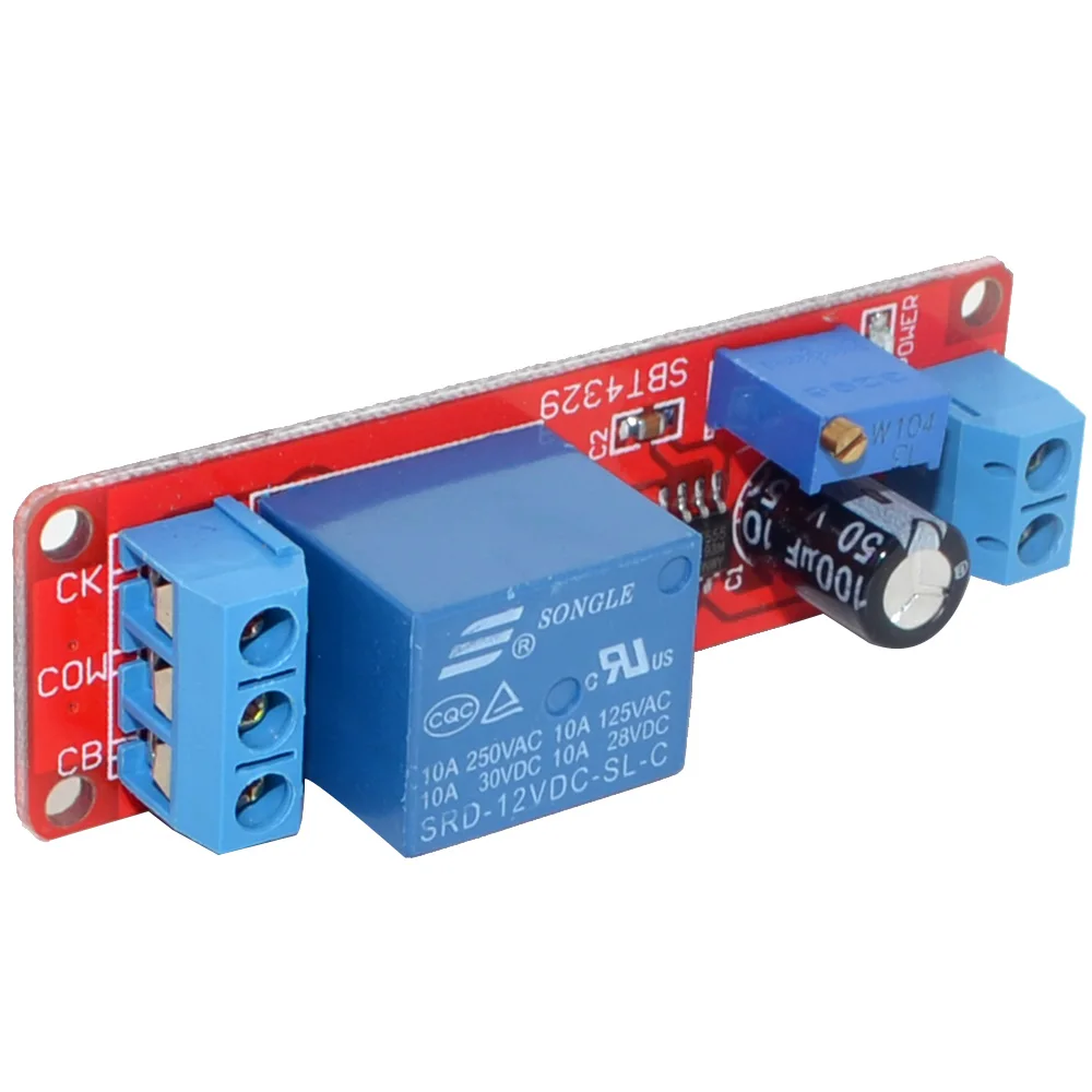 Релейный модуль с задержкой 12 в постоянного тока 5 шт. переключатель таймером NE555