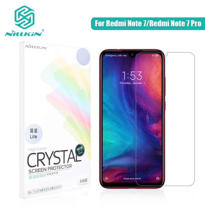 Защитная пленка Nillkin для Xiaomi Redmi Note 7 прозрачная/Матовая Мягкая Пластиковая 8 Pro S