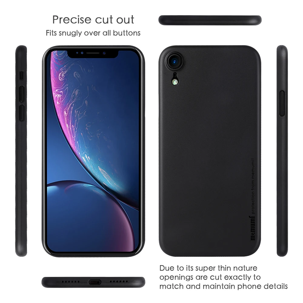 Чехол memumi для iPhone XR 6,", ультратонкий 0,3 мм PP матовый чехол для iPhone XR Тонкий чехол для телефона с защитой от отпечатков пальцев