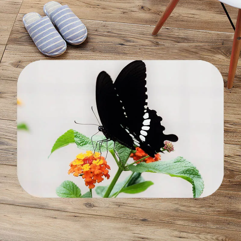 Дизайнерский нескользящий коврик в виде бабочки для ванной комнаты