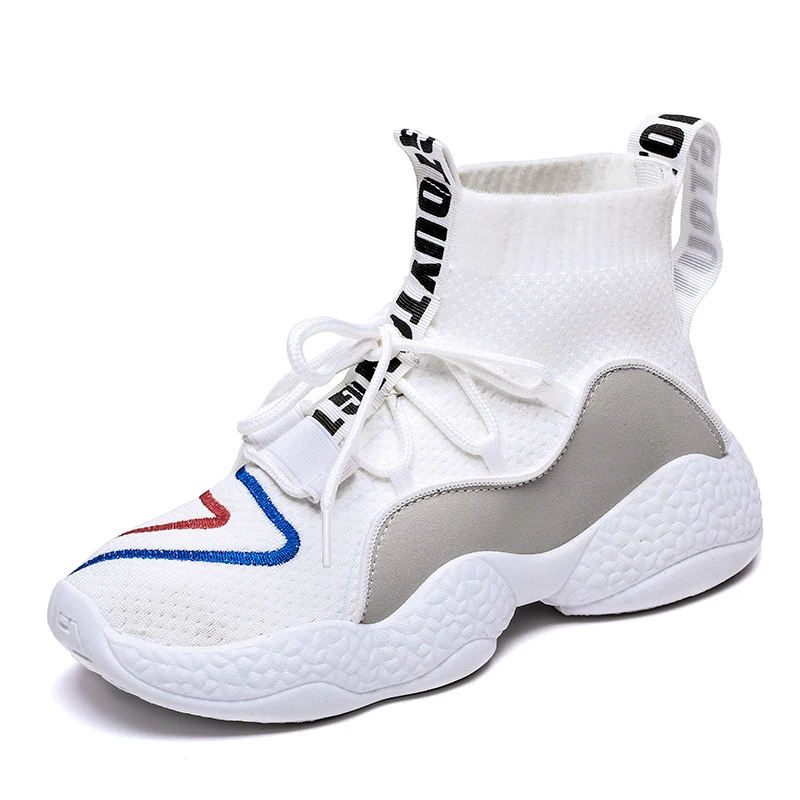 2019 spring Camouflage style balenciaca sock shoes breathable light fashion women flyknit high top nice big size running | Спорт и