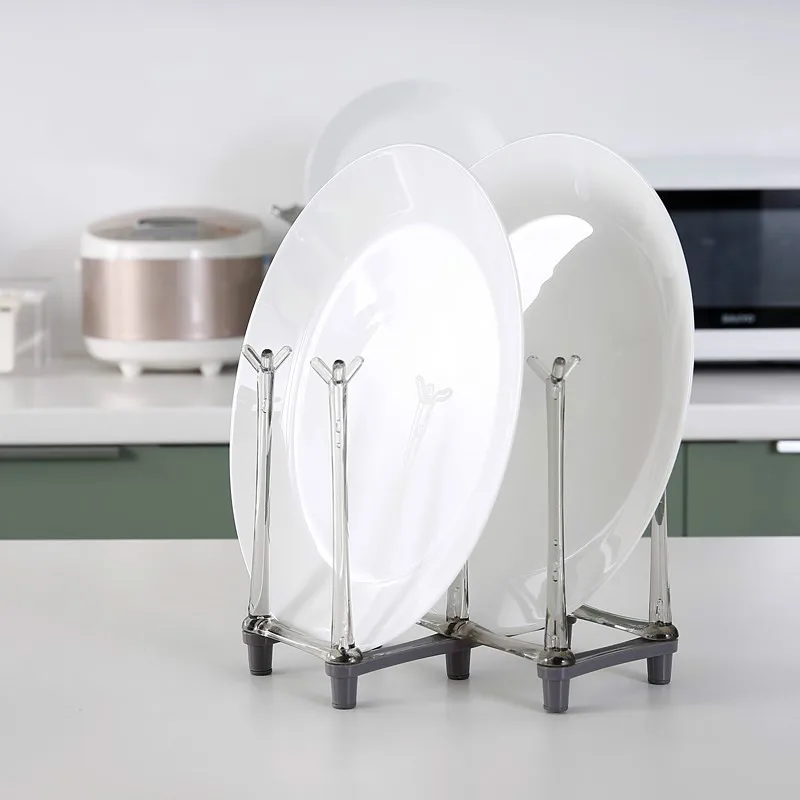 Creative collapsible plastic cup holder glass water cup storage drain shelf Portable plate tray storage rack mx6251416