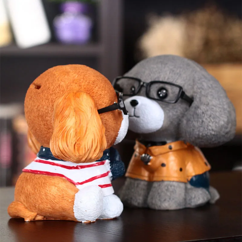 Детская банка для мелочи мультфильм очки щенок копилка настольные украшения |