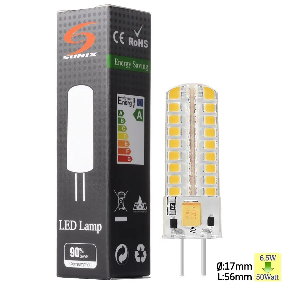 Sunix 4x2835 GY6.35 led light силиконовые лампы 6.5 Вт Энергосберегающие теплый белый SU732 |