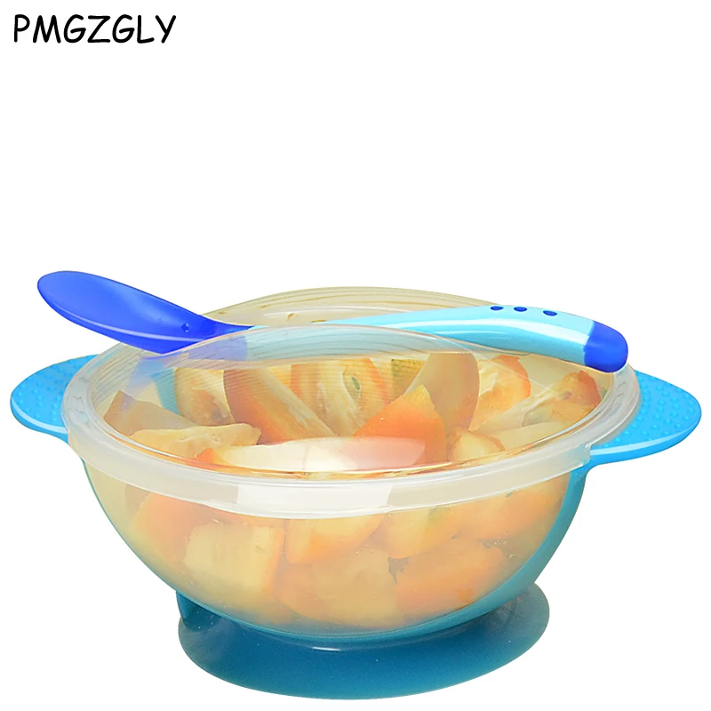 3 шт. набор детская ложка миска для обучения пищевая датчик температуры посуда