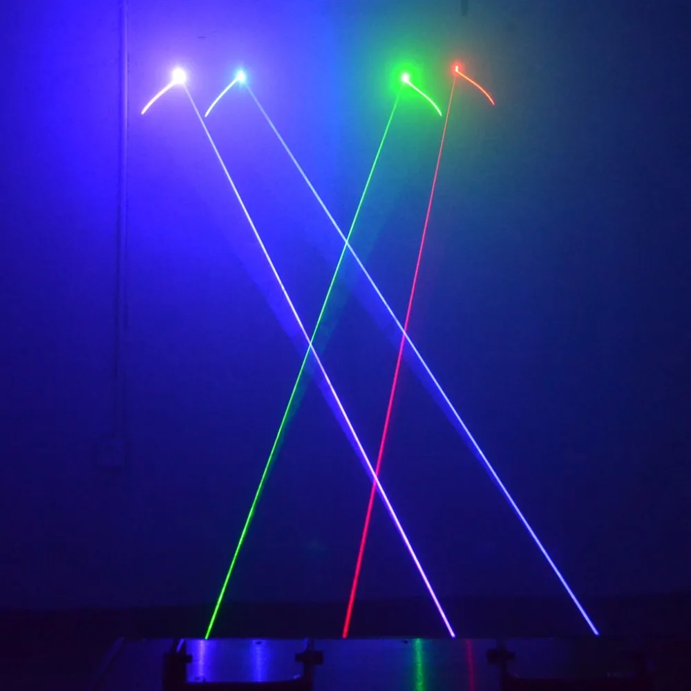 SHINP 4 объектива 7CH DMX RGBP Laser DPSS Beam освещение сканера PRO Рождественский диджейский