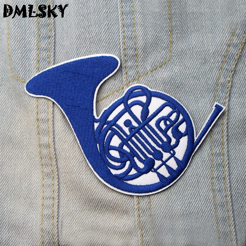 DMLSKY Как я встретил вашу маму синий французский Рог вышитые патч аппликация