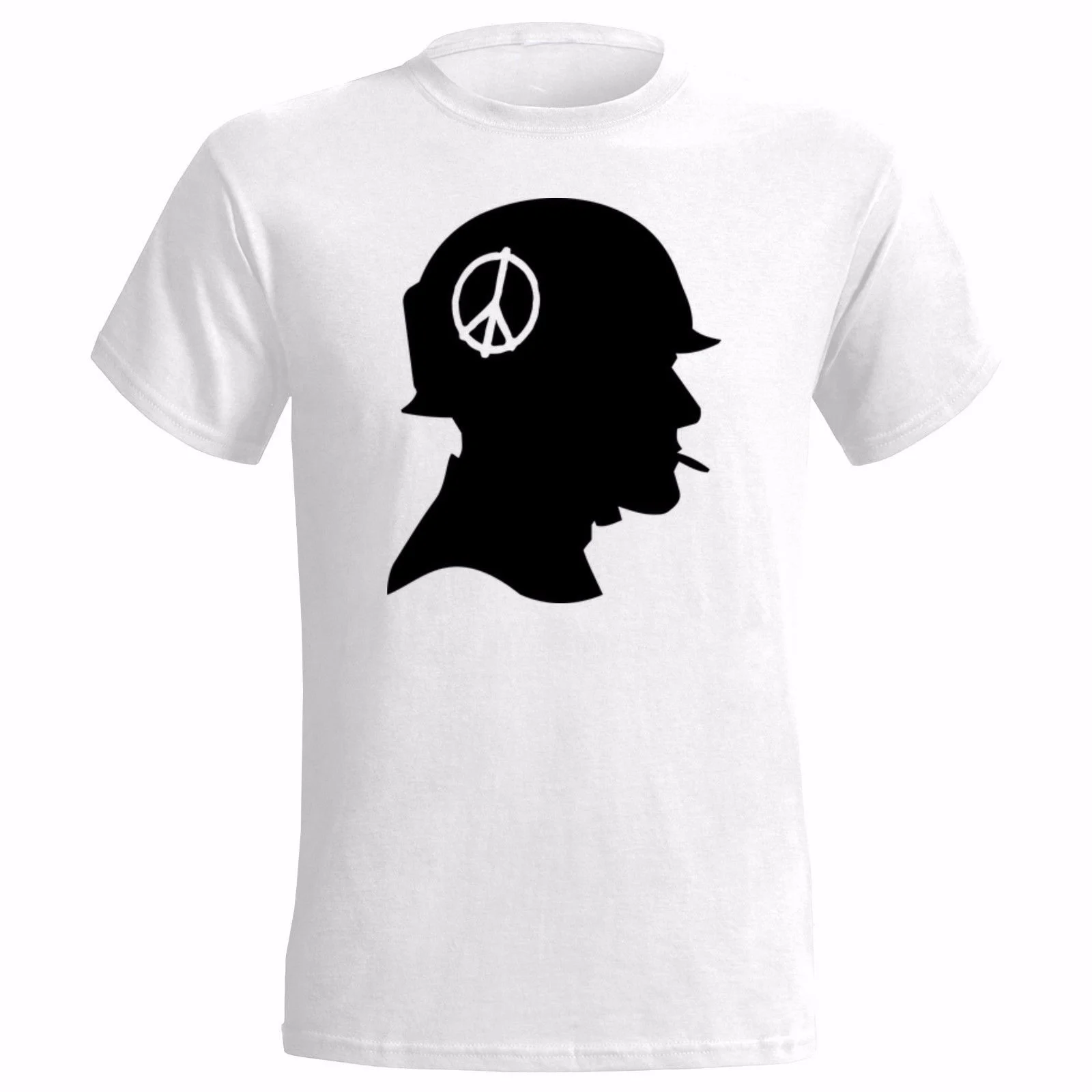 VIETNAM SOLDIER SILHOUETTE Мужская футболка военный армейский мир американский взвод хит