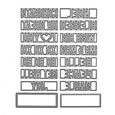 Letter frame Свинья, для рукоделия, металлические Вырубные штампы, вырубные штампы, форма для автомобиля, рамка с надписью, украшение для скрапбукинга, бумага, ремесло, нож, форма, лезвие, трафареты - Цвет: Letter frame