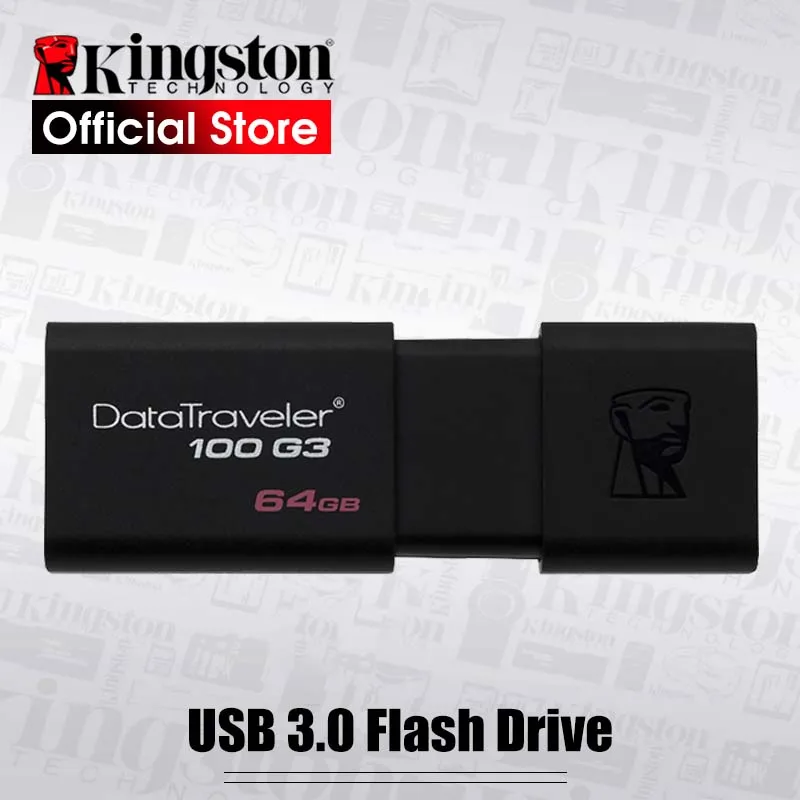 Kingston USB флеш накопители 64 Гб 3 0 DT100G3 флэш накопитель высокоскоростной Флэш ГБ cle