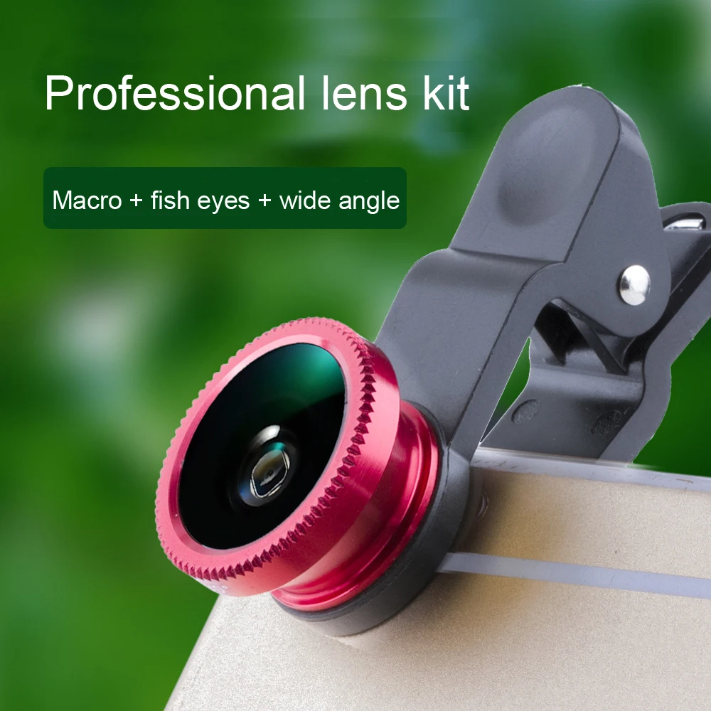 Камера для мобильного телефона 3 в 1 Рыбий глаз объектив широкоугольный Макро