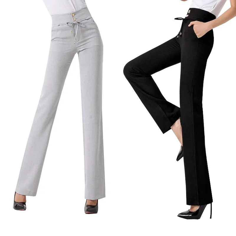 

New Arrival Spring Summer Women Casual Pant High Waist Plus Size Pants Trousers Linen Slim Straight Pants Women