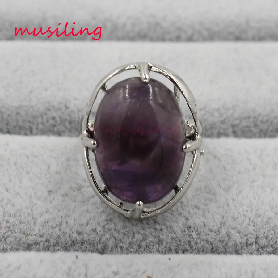 Натуральный овальный камень регулируемое кольцо для женщин и мужчин кольца