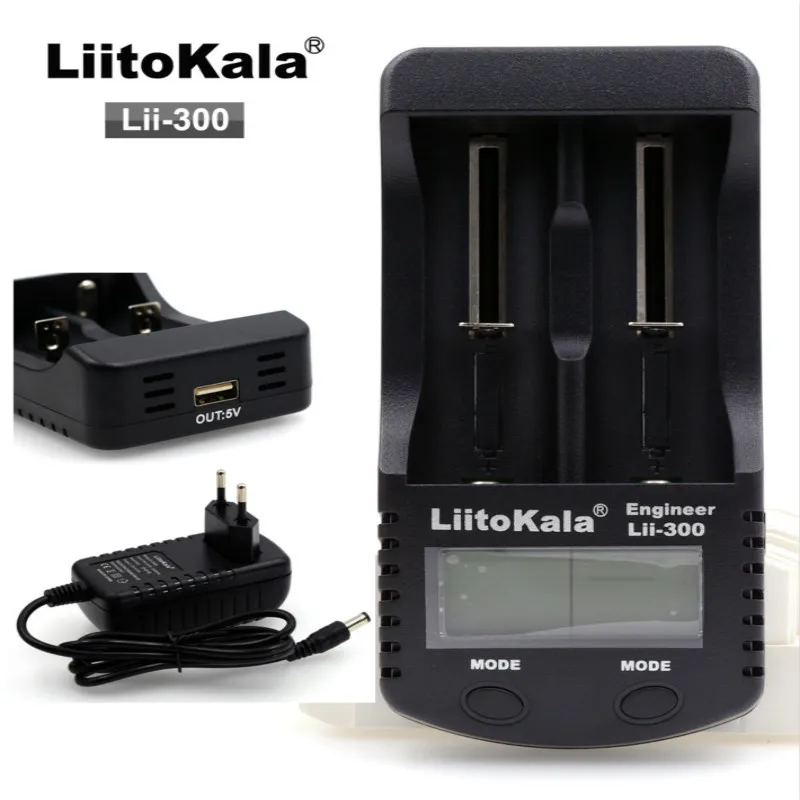 

NEW LiitoKala Lii-300 18650 Digital Battery Charger LCD Display Test Battery capacity 18650 Carregador bateria Charger free