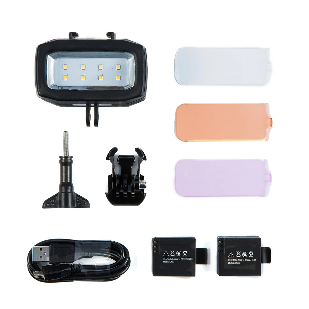 Водонепроницаемая светодиодная вспышка для видеосъемки под водой 30 м с 2