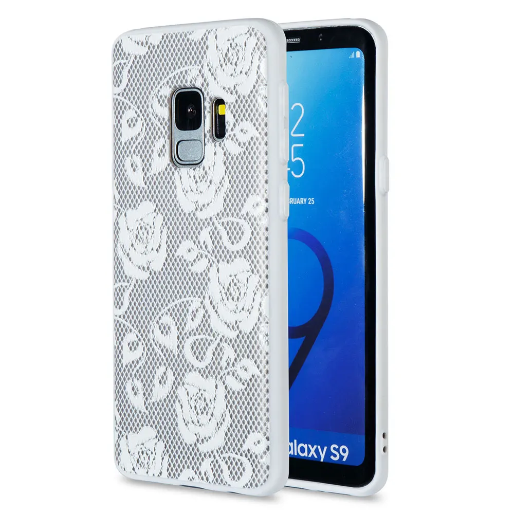 Чехол JONSNOW с цветочным рисунком для samsung Galaxy S6 S7 Edge S8 Plus S9 Жесткий ПК тиснением и