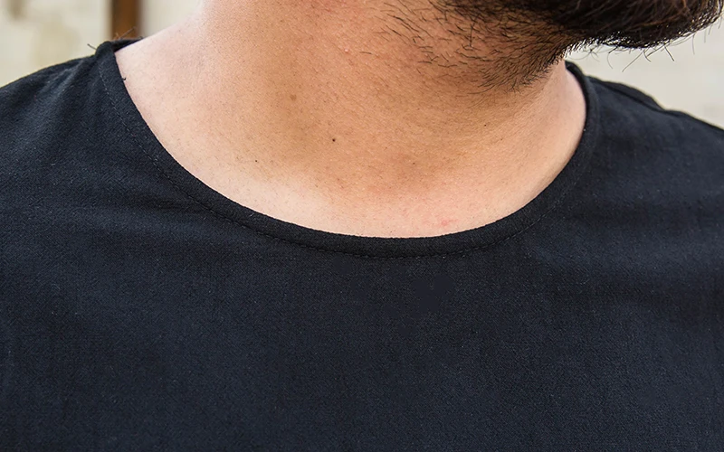 Мужская Повседневная футболка большого размера летняя льняная с коротким