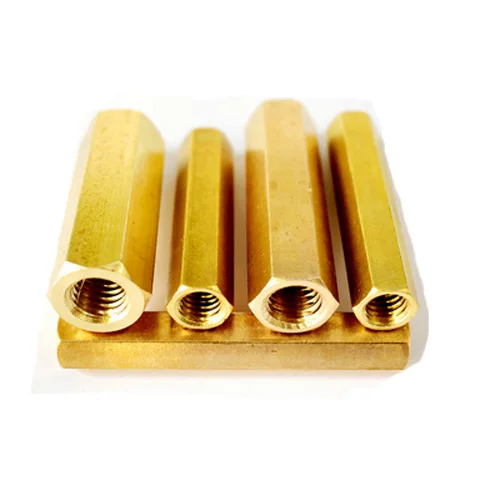 1 шт. M10 двухсторонняя латунная колонка плоские медные колонны полые копперы