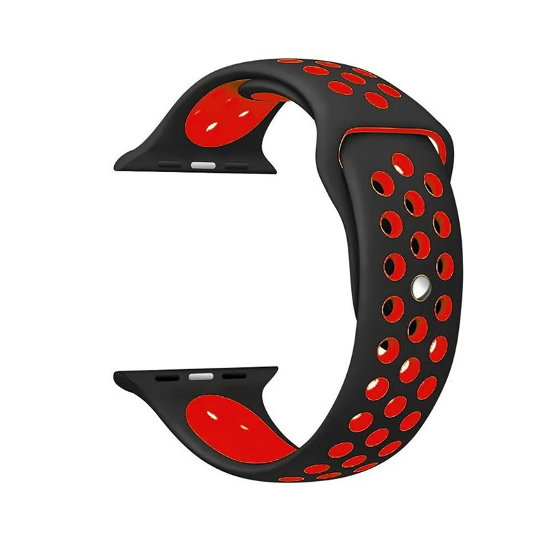 Красочный мягкий, силиконовый ремешок для наручных часов Apple Watch, версии все серии 38, 42 мм, версия спортивный резиновый браслет Ремешки для наручных часов аксессуары