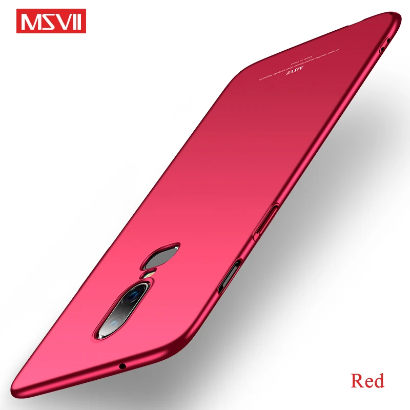 Red Для OnePlus 7 Pro Чехол MSVII Тонкий матовый чехол для OnePlus 6 T 6 T 5 T Чехол-держатель чехол для One Plus 7 Pro 6 T 5 T - Цвет: Red