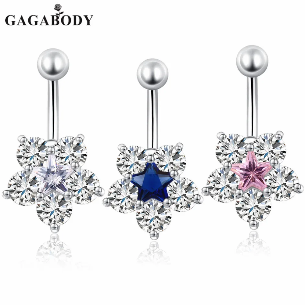2017 Горячая Распродажа Женская пупка Кнопка Мода хирургическая стальная горный