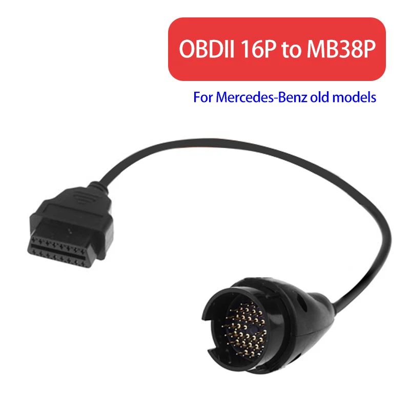 OBD II Соединительный кабель для Mercedes Benz старых моделей OBDII 16P к MB38P диагностический