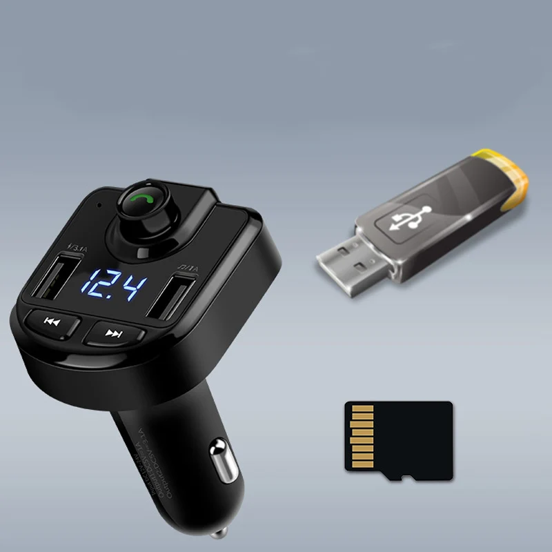 Новое горячее беспроводное Bluetooth FM автомобильное зарядное устройство с ручными