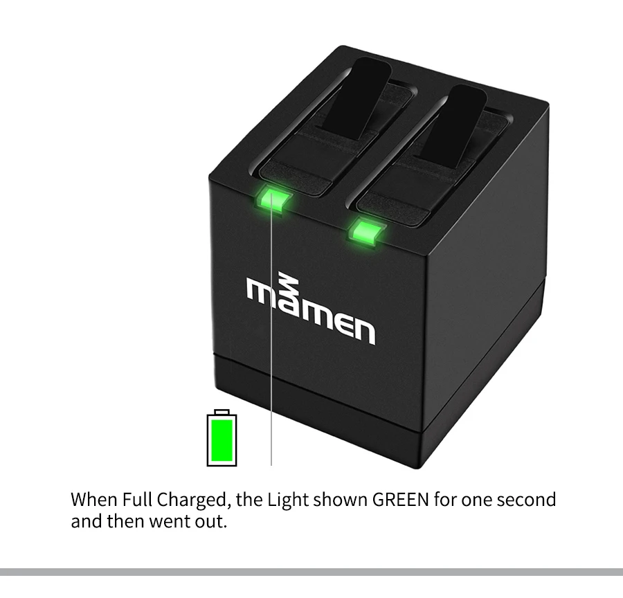 Mamen GoPro AHDBT 501 батарея для спортивной камеры 1650mAh+ type-C двойное зарядное устройство для GoPro Hero 5 6 7 черный аккумулятор для спортивной экшн-камеры