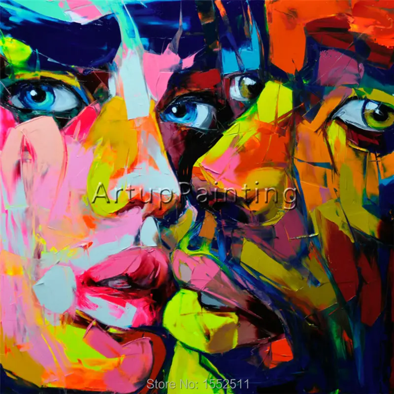 Francoise Nielly ручная роспись палитра нож для лица картина маслом импасто рисунок на