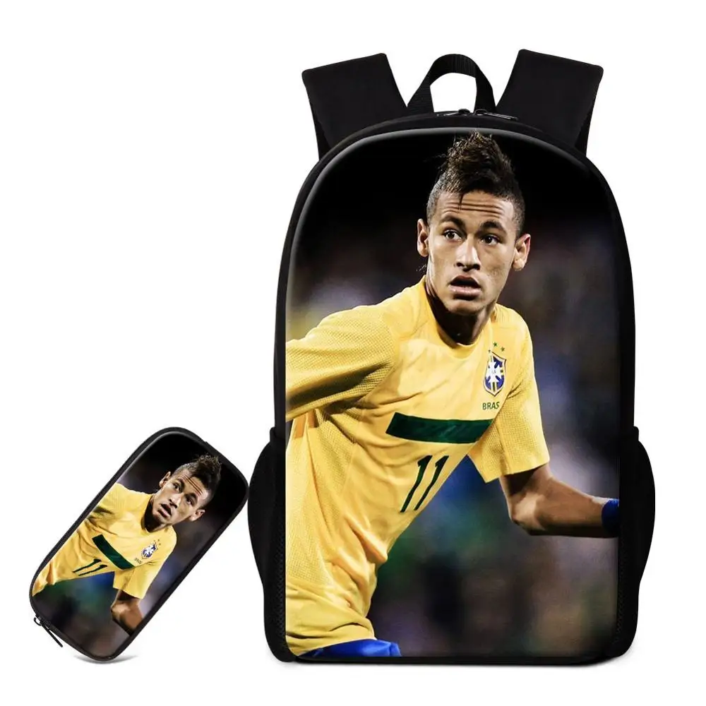 Бежевый Рюкзак Neymar, школьная сумка с принтом для мальчиков, детская дорожная сумка для книг, чехол для карандашей, классная сумка для девочек - Цвет: Бежевый