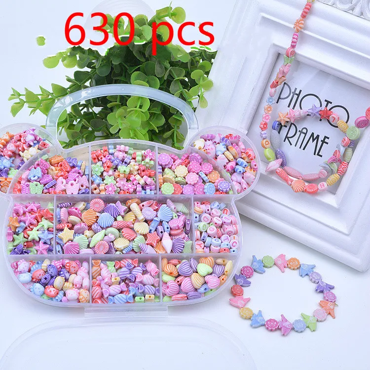 

2019 new arrival handmade Diy Children beads Montessori educational Material Set Girl Toys crafts for kids