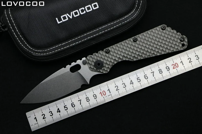 LOVOCOO SMF TC4 титановая ручка D2 лезвие медная шайба складной охотничий кемпинг