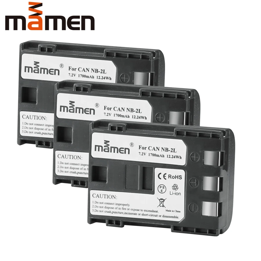 Аккумуляторная батарея Mamen для цифровой камеры CANON 350D 400D G7 G9 S30 S40 z1 3 шт.|Цифровые
