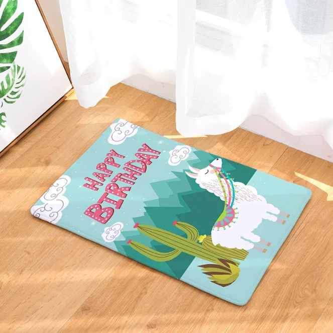 Мультяшный альпака коврик для ванной кухонный ковер декоративные