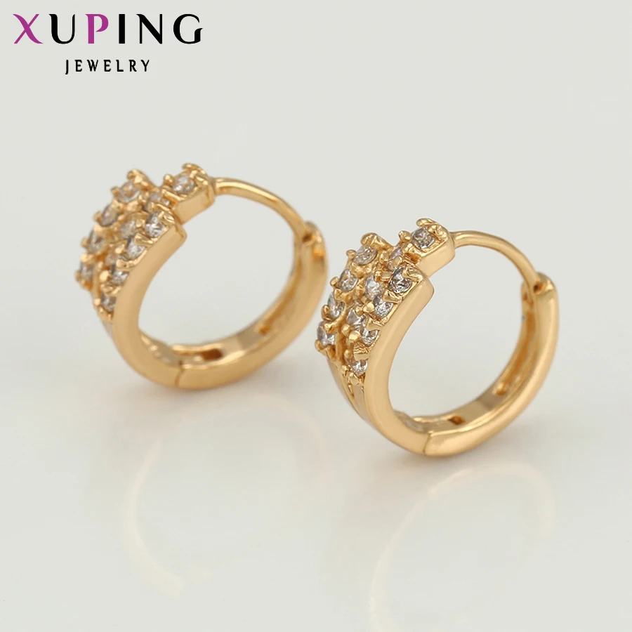 Элегантные серьги Xuping с синтетическим кубическим цирконием элегантные
