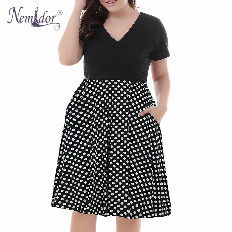 Женское винтажное платье с принтом Nemidor повседневное летнее ТРАПЕЦИЕВИДНОЕ