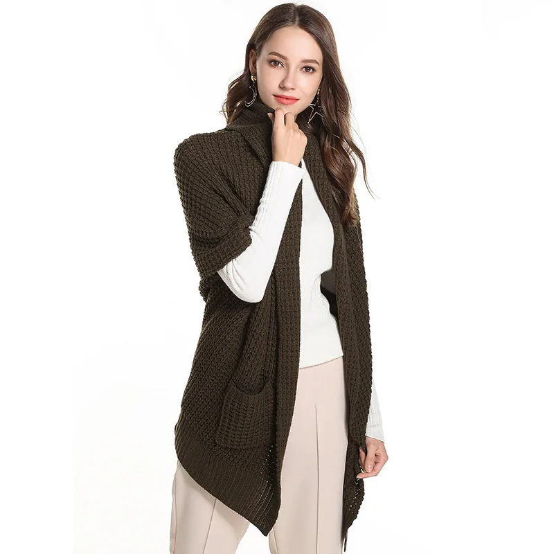 Chompas de mujer para el invierno 2019 Fashion Kardigany Women Sweaters Half Batwing Sleeve Asymmetrical Sueter Mujer Invierno | Женская