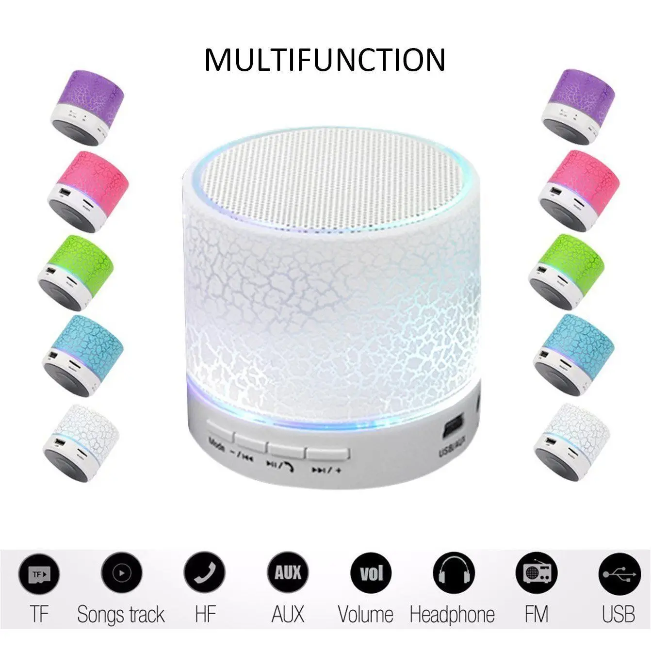 Мини Bluetooth колонки Светодиодная лампа портативная звуковая музыкальная шкатулка