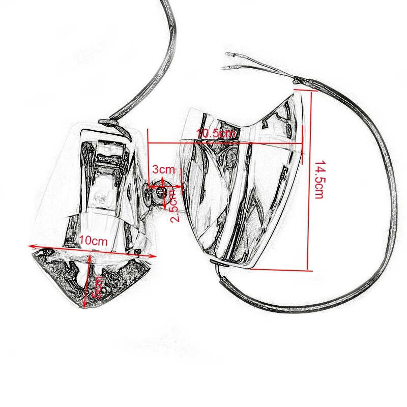 Треугольная светодиодная противотуманная фара хромированный Точечный