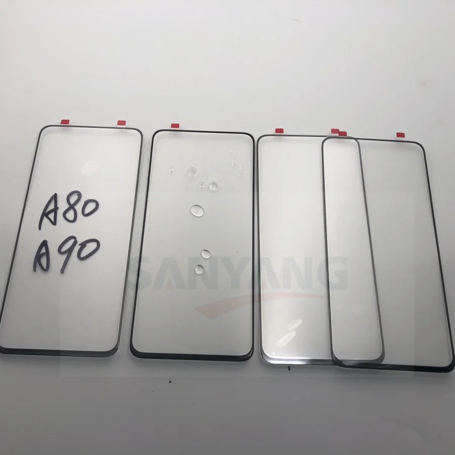 10 шт. внешнее стекло для Samsung Galaxy A80 A90 A905 A805F ЖК Сенсорная панель Переднее Внешний