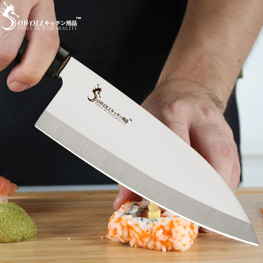 SOWOLL набор кухонных ножей японские лососевые ножи для суши кухонный нож шеф