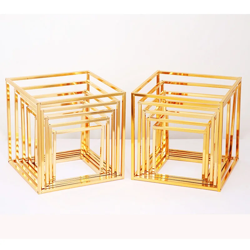 Свадебный дорожный свинцовый металлический стент роскошный золотой стоячий