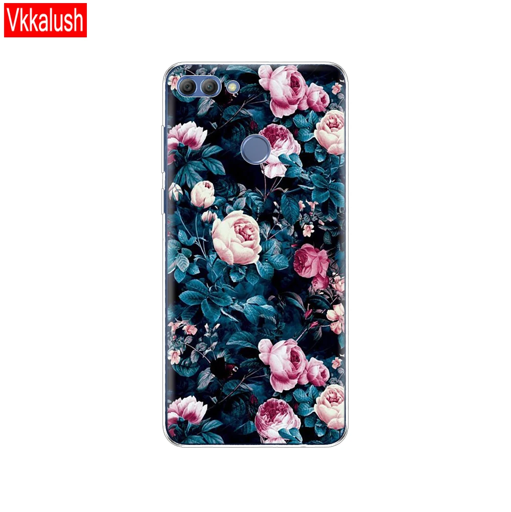 80158 Чехол для телефона huawei P smart Enjoy 7 S, мягкий силиконовый чехол из ТПУ 360, полностью защитный прозрачный чехол с принтом - Цвет: 80158