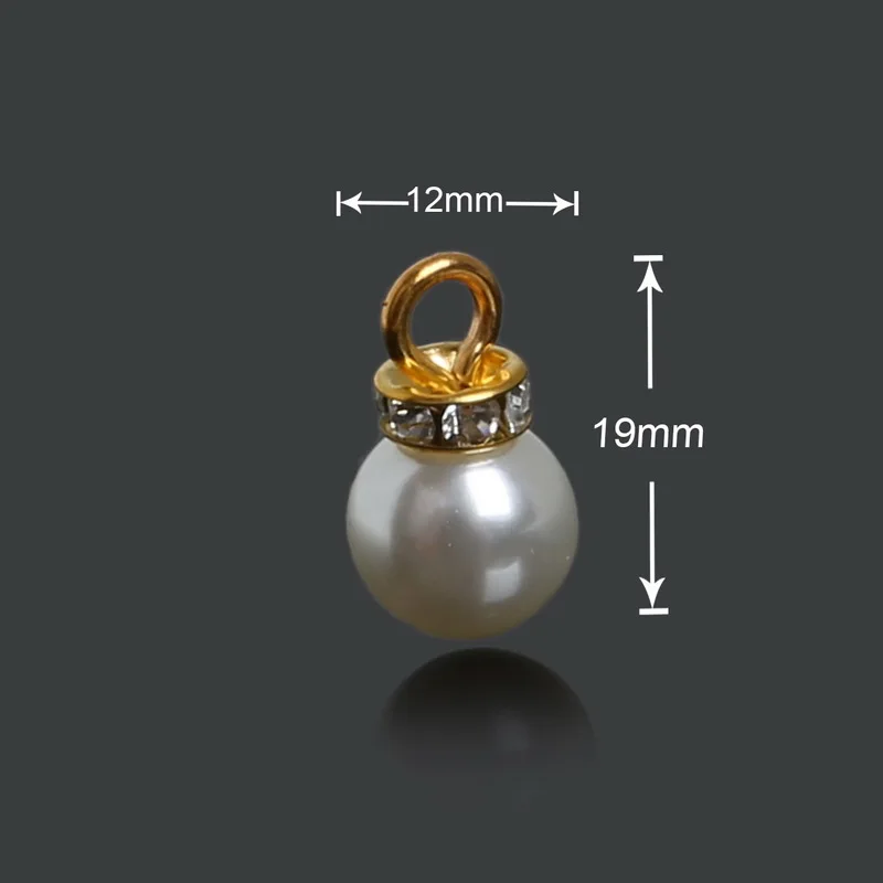 Лидер продаж 10 шт./лот 5 размеров шармы с имитацией жемчуга в форме шарика
