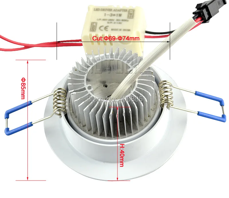 3 Вт/5 Вт/7 Вт/светодиодный потолочный светильник Встраиваемые потолочные
