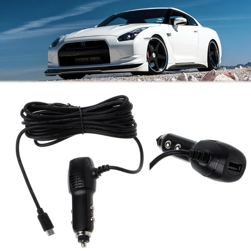 New Mini/Micro USB Port 5V 2A Car Charger Adapter For DVR Vehicle Charging w/3.5m Cable | Автомобили и мотоциклы