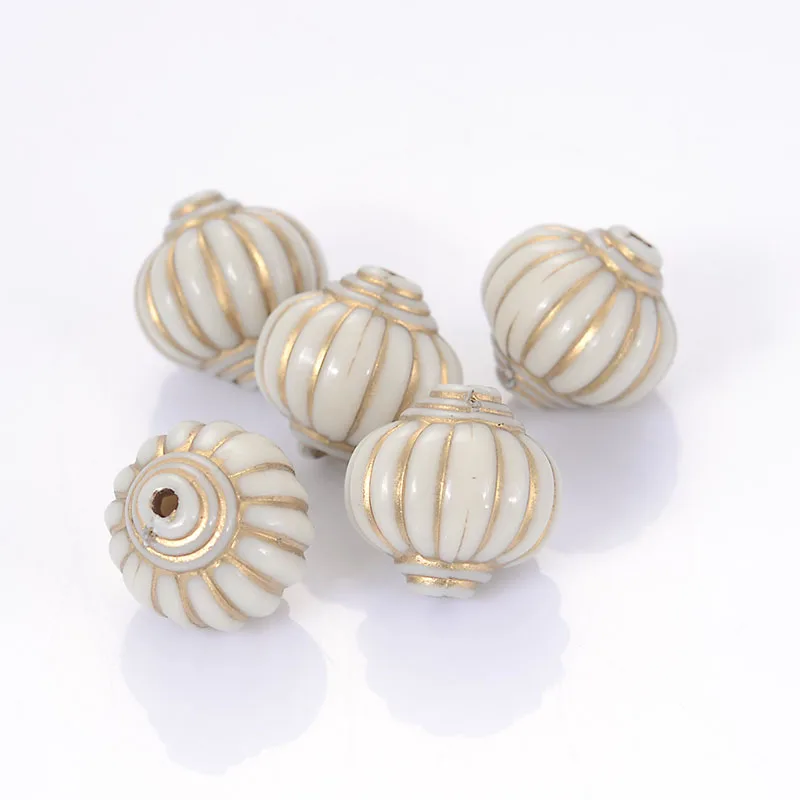 Оптовая продажа бусины россыпью акриловая полоса круглые фонарики