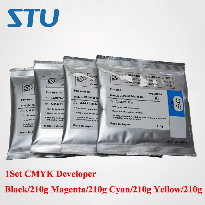 

DV512 1Set 210g/1bag CMYK Compatible Developer for Konica Minolta bizhub C454 C554E BH C454 C554E BHC454 BHC554E